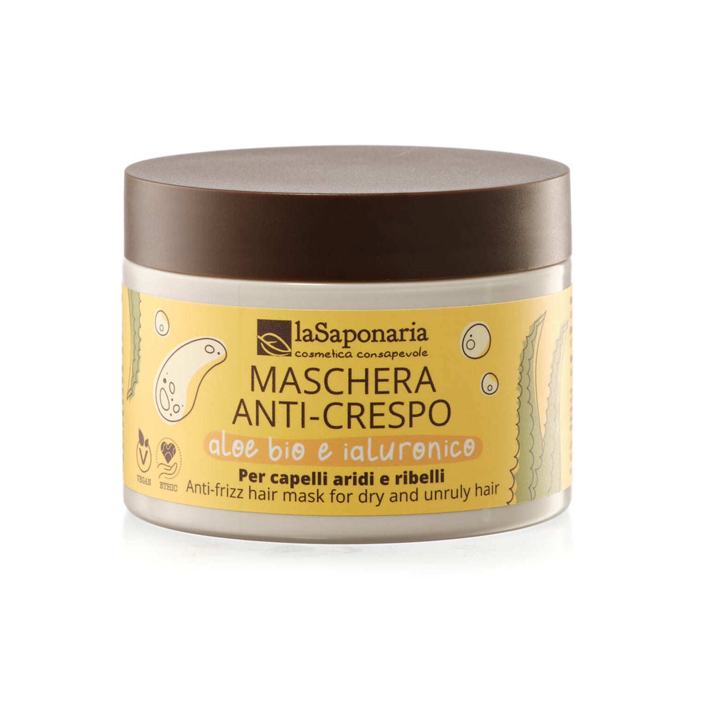 901267 Maska proti krepatění vlasů s Aloe vera a kyselinou hyaluronovou 200 ml LA SAPONARIA-1