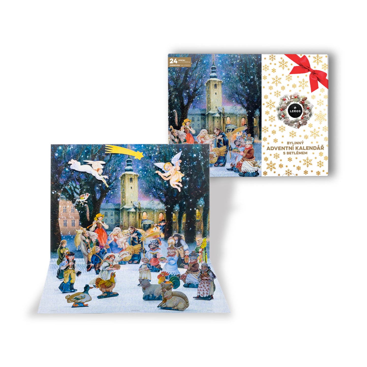 901898 Kalendář adventní bylinný - Betlém 24 sáčků LEROS-1