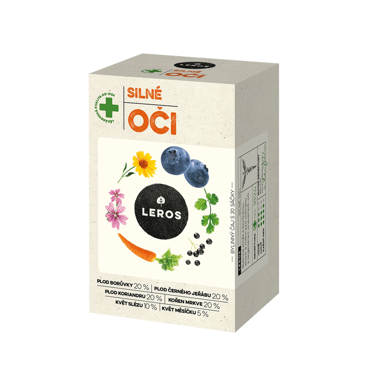 901912 Čaj bylinný Silné oči 20 sáčků 30 g LEROS-1