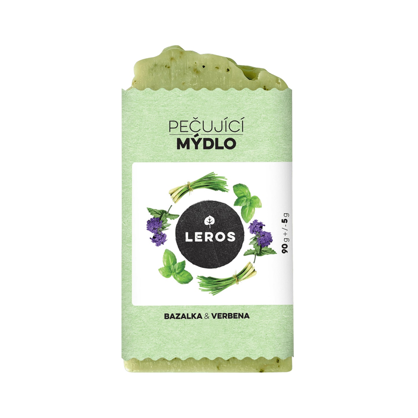 901946 Mýdlo pečující Bazalka & verbena 90 g LEROS-1