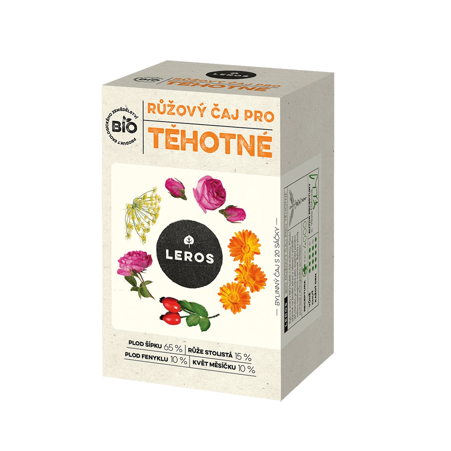 901947 Čaj růžový pro těhotné 20 sáčků 40 g BIO LEROS-1