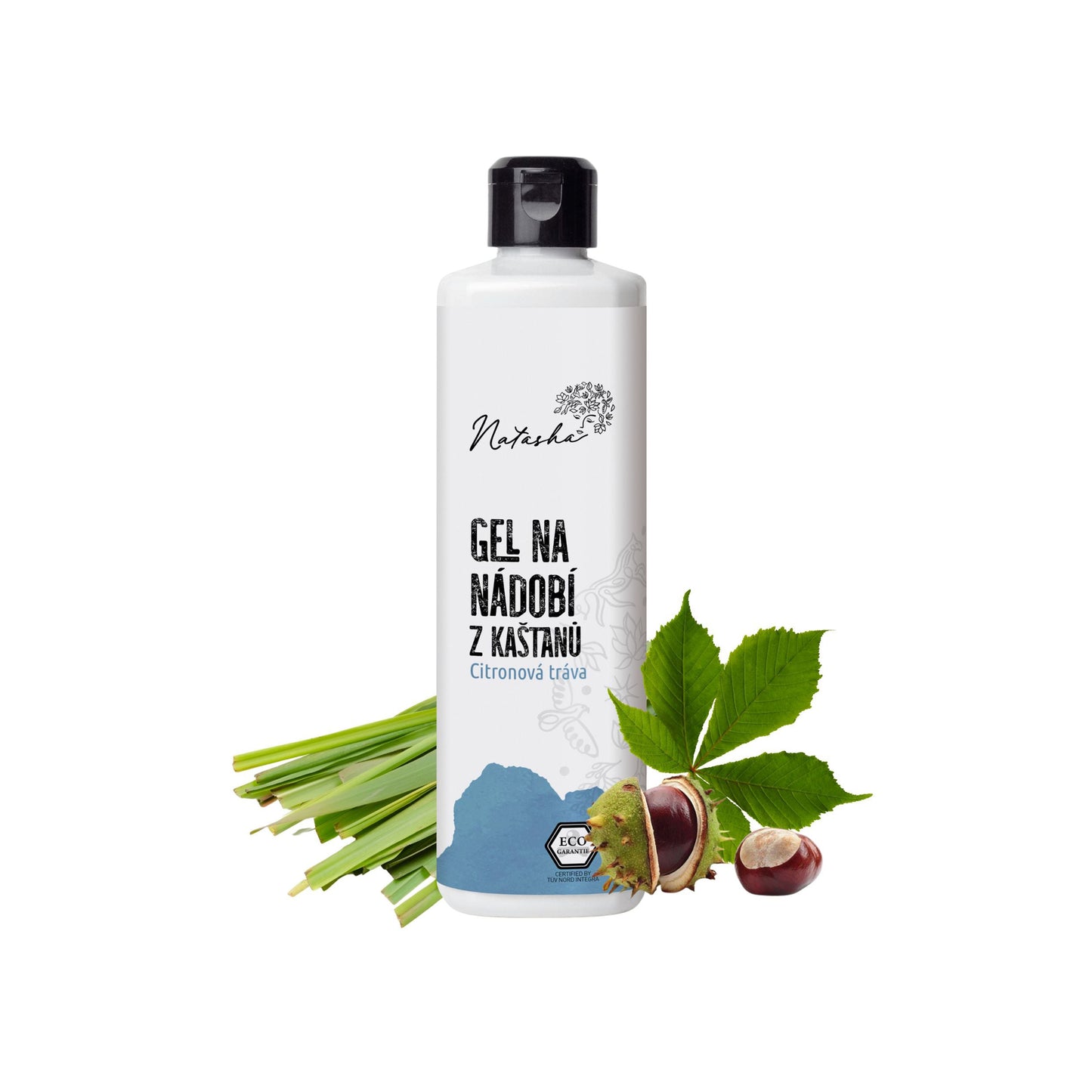 901984 Gel na nádobí z kaštanů Citronová tráva 500 ml NATASHA-1