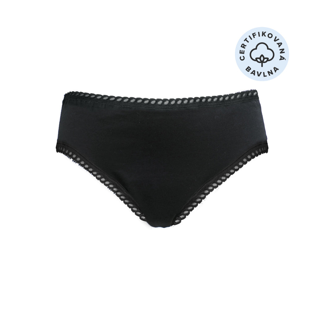 903829 !X! Kalhotky menstruační Panty na silnou menstruaci - černé XL ANAÉ BY ECODIS-1
