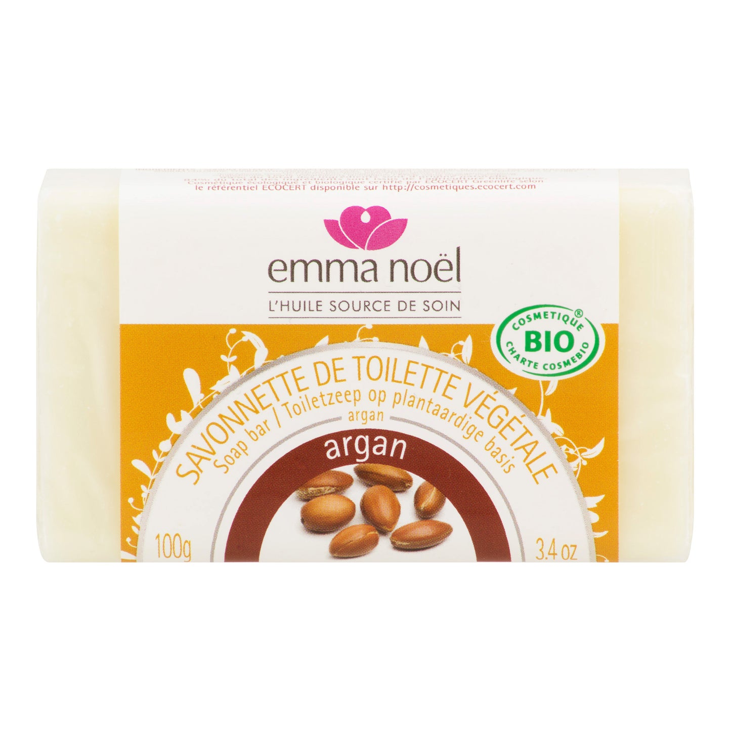 941316 Mýdlo rostlinné argan 100 g BIO   EMMA NOËL-1
