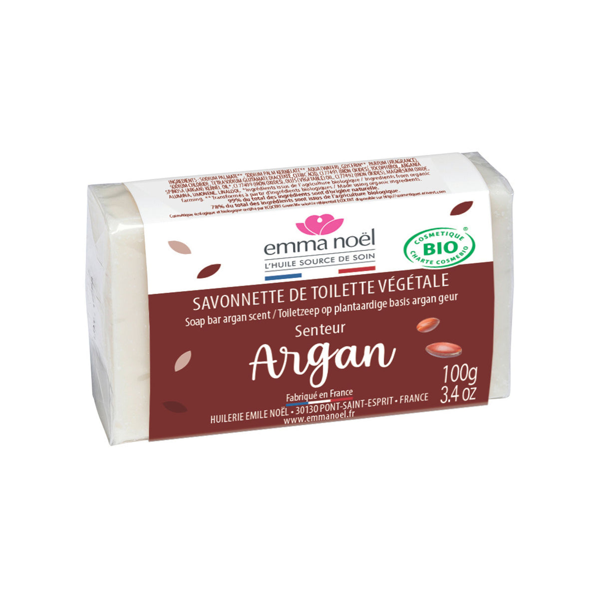 941316 Mýdlo rostlinné argan 100 g BIO EMMA NOËL-1