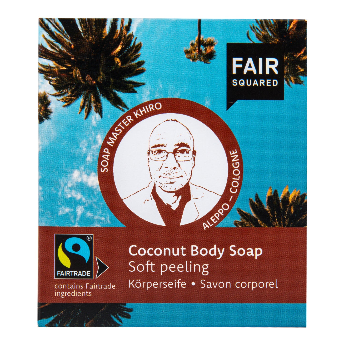 941345 Mýdlo peelingové s kokosem 2x80 g  FAIR SQUARED-1