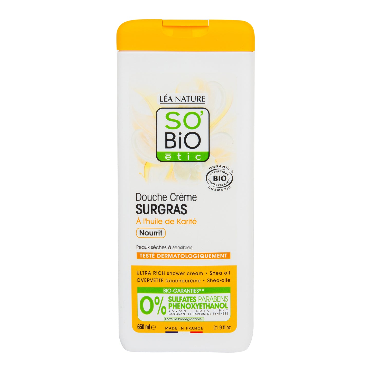 942380 Krém sprchový SURGRAS s máslem karité 650 ml BIO SO’BiO étic-1