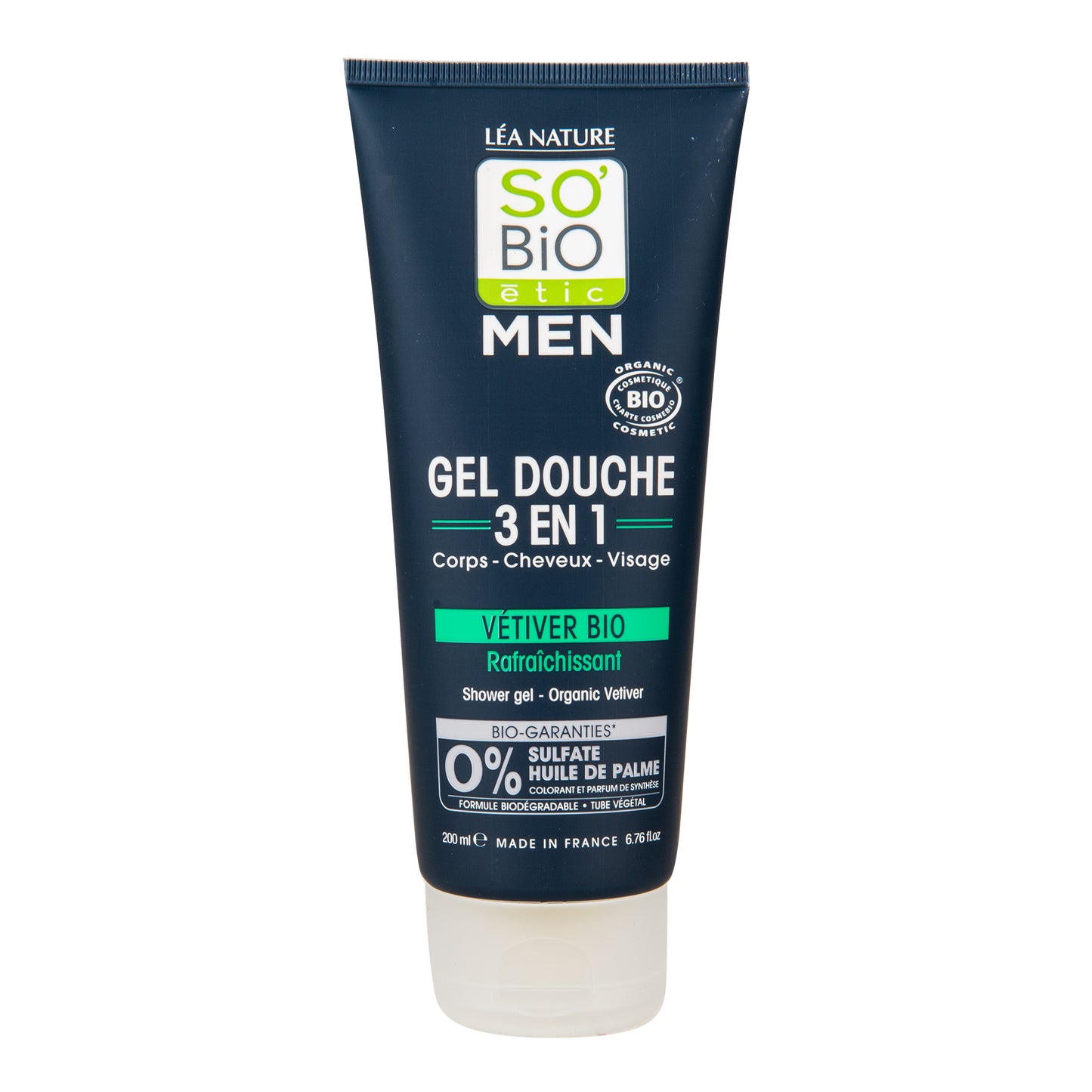 942395 Gel sprchový MEN 3v1 osvěžující vetiver 200 ml BIO SO’BiO étic-1