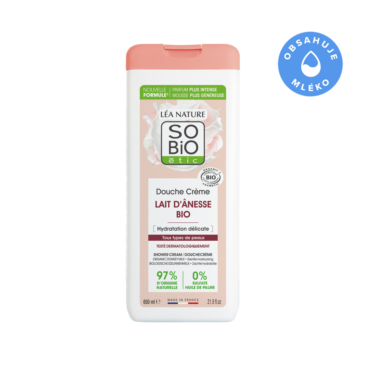 942400 Krém sprchový jemně hydratační s oslím mlékem 650 ml BIO SO’BiO étic-1