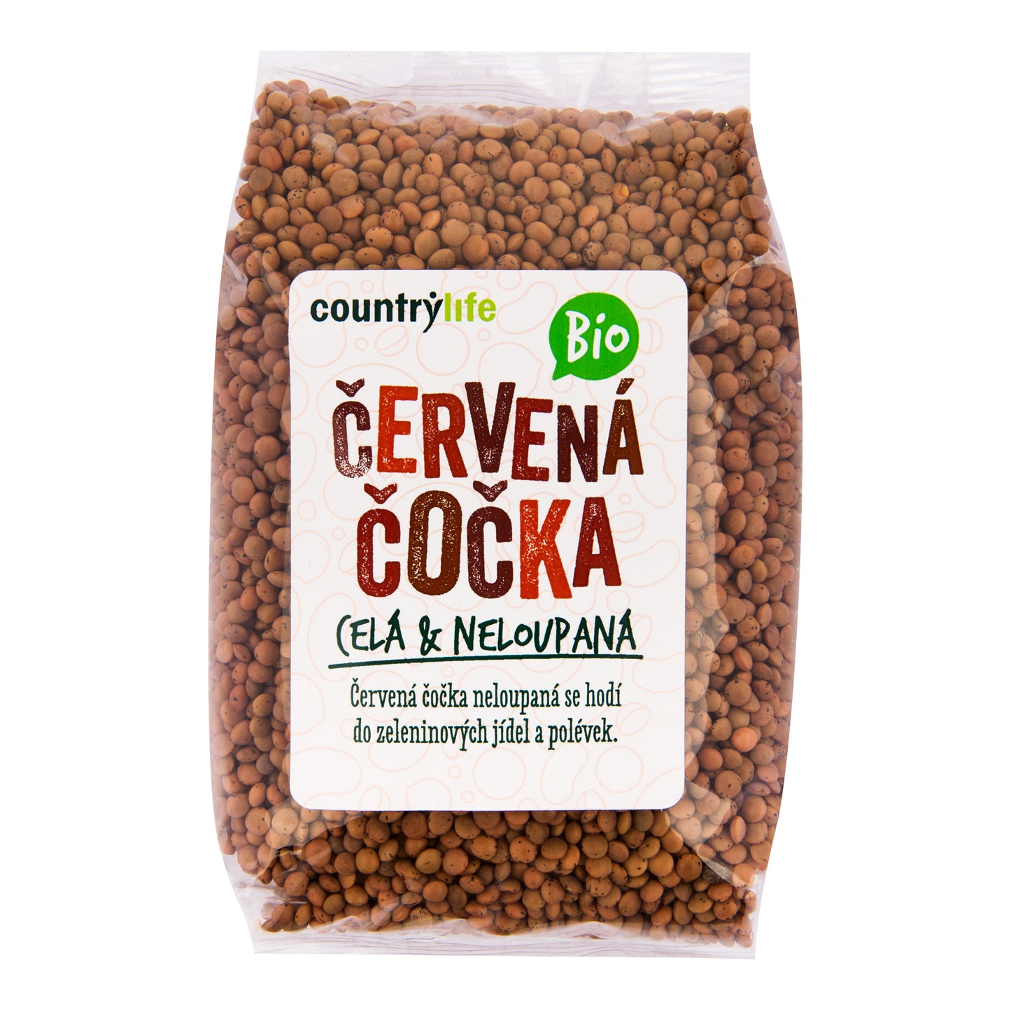 120013 Čočka červená celá 500 g BIO   COUNTRY LIFE-1