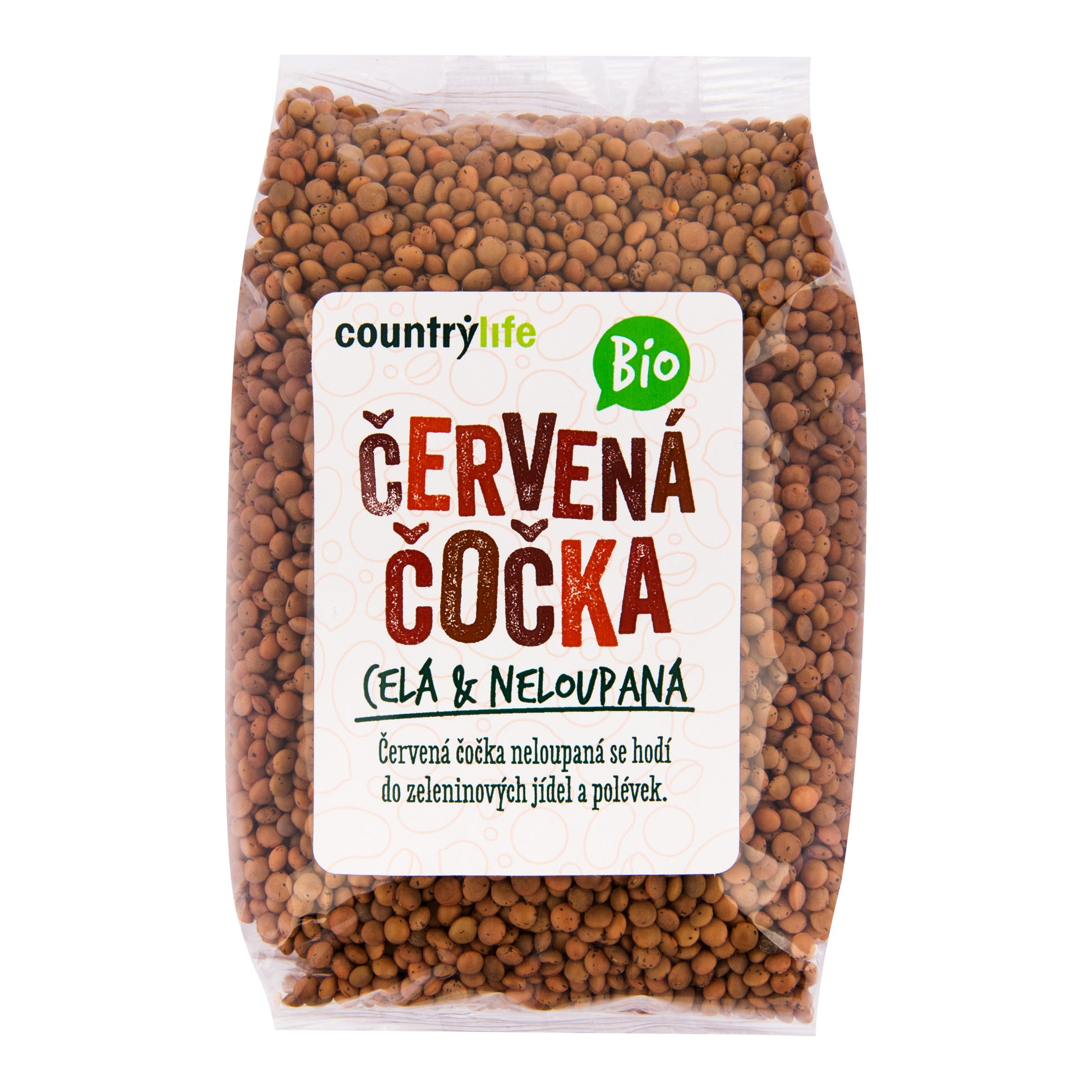 120013 Čočka červená celá 500 g BIO   COUNTRY LIFE-1