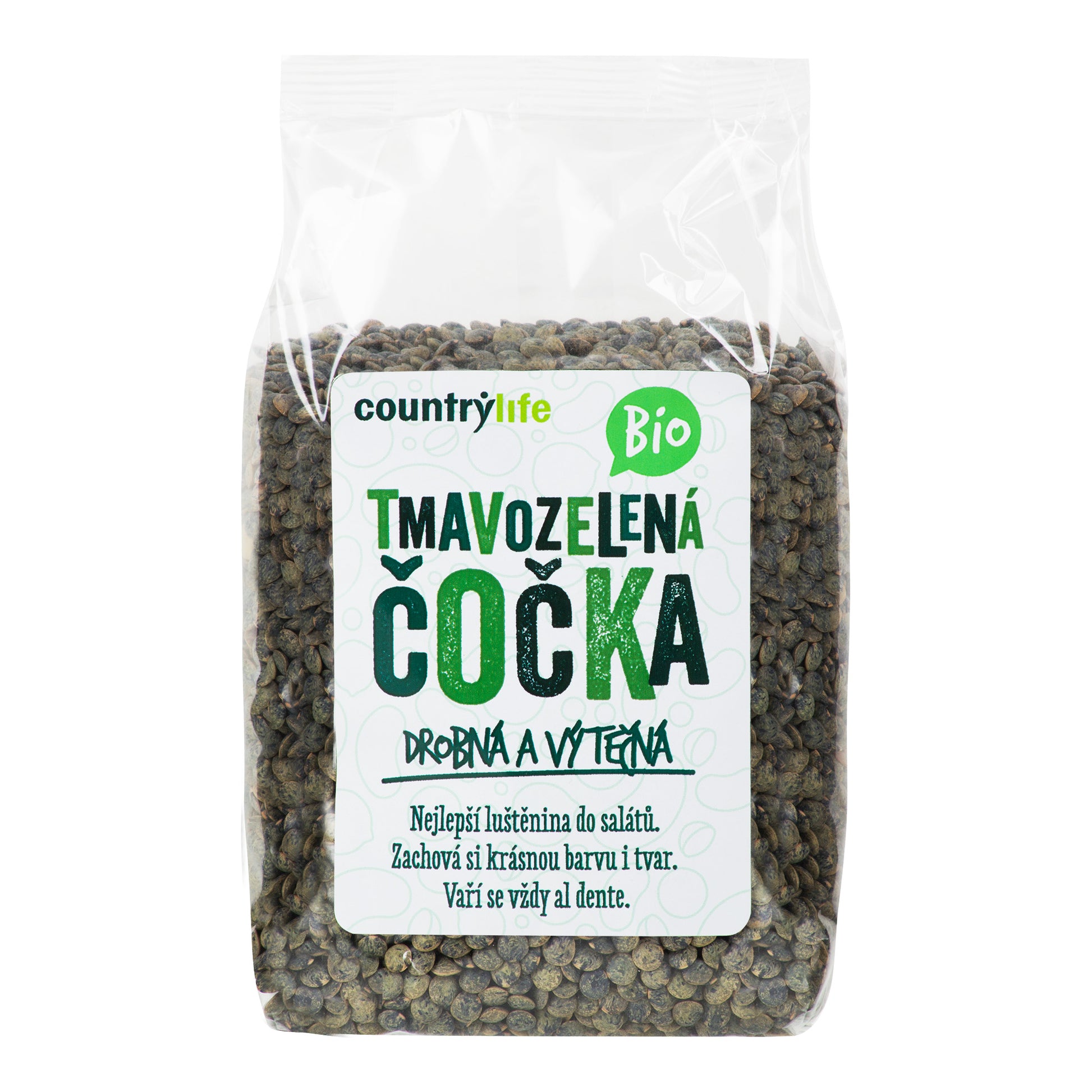 120019 Čočka tmavozelená 500 g  BIO   COUNTRY LIFE-1