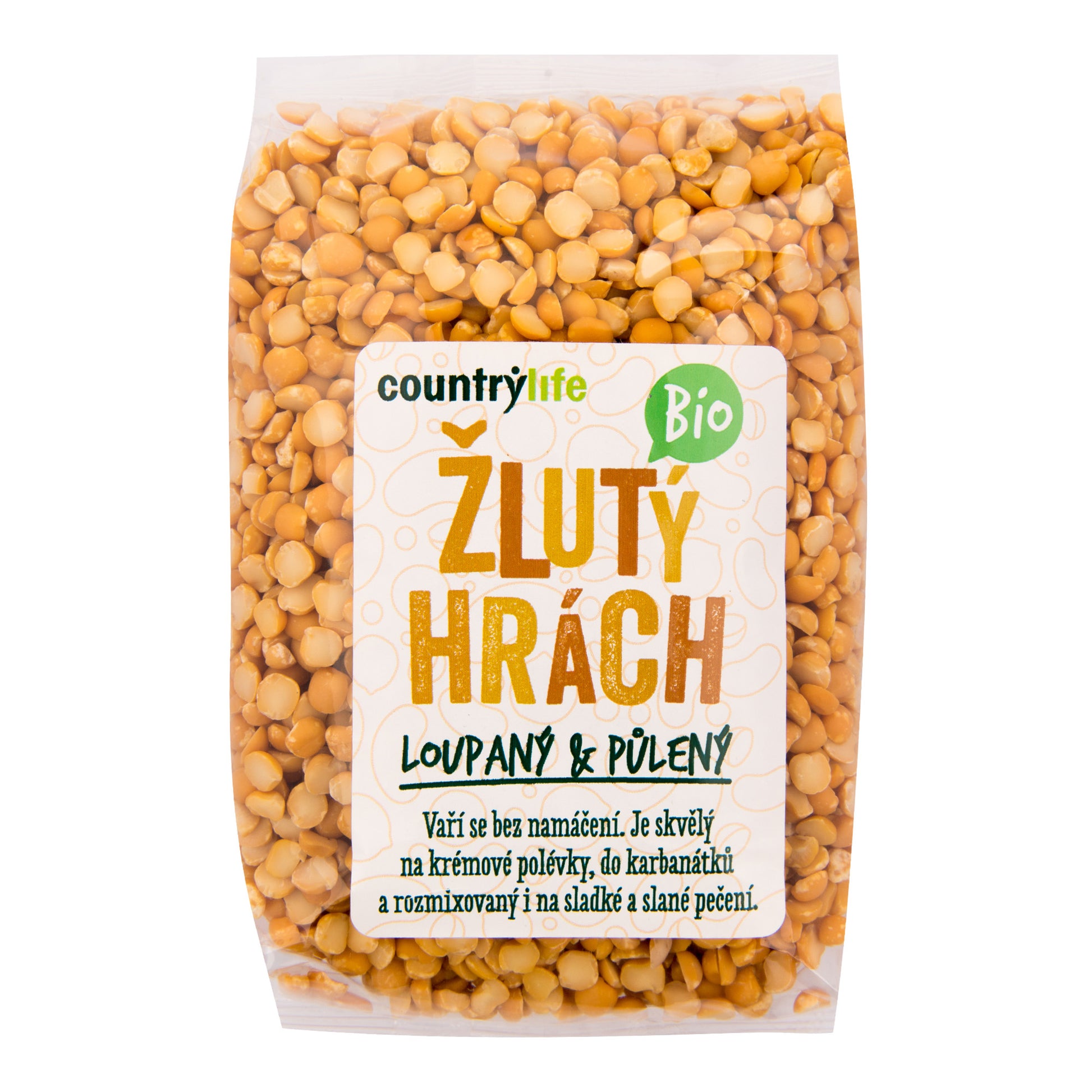 120023 Hrách žlutý půlený 500 g BIO   COUNTRY LIFE-1