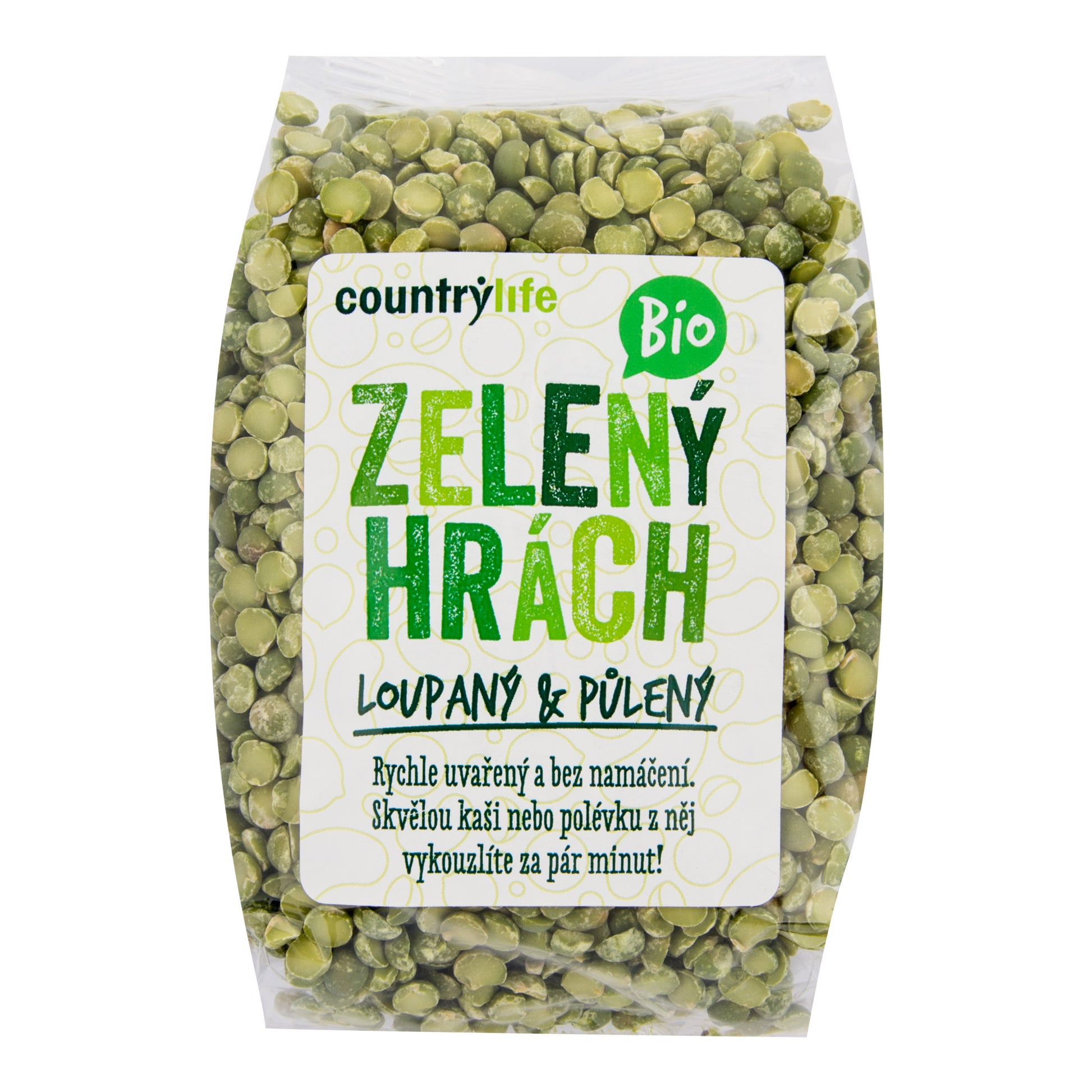 120031 Hrách zelený půlený 500 g BIO   COUNTRY LIFE-1