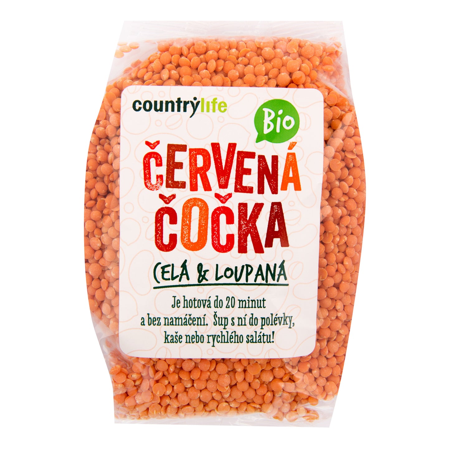 120048 Čočka červená celá loupaná 500 g BIO  COUNTRY LIFE-1
