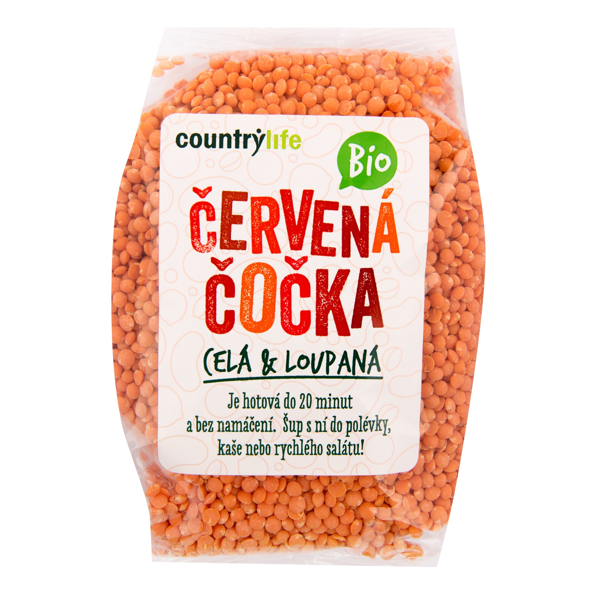 120048 Čočka červená celá loupaná 500 g BIO  COUNTRY LIFE-1