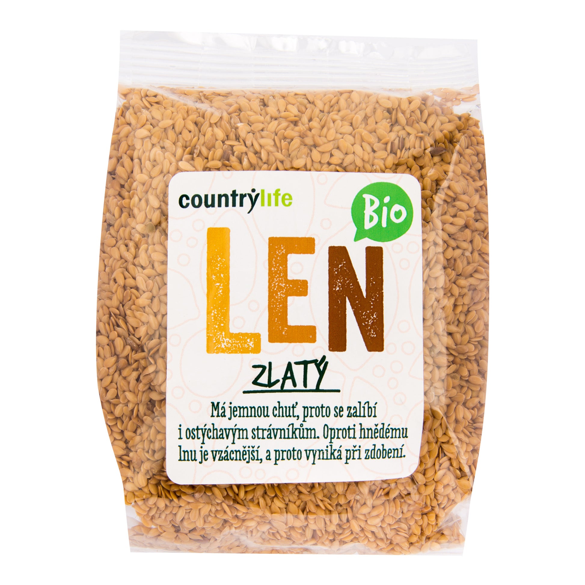 130014 Len zlatý 300 g BIO   COUNTRY LIFE-1