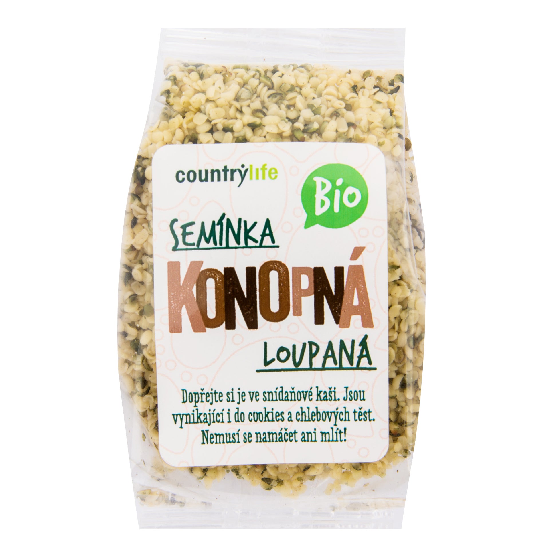 130038 Konopná semínka loupaná 100 g BIO   COUNTRY LIFE-1