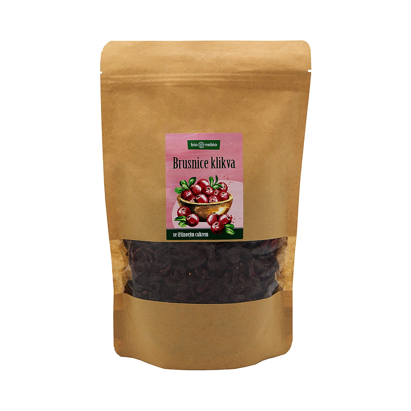 150137 Klikva brusnice se třtinovým cukrem 500 g   BIO NEBIO-1