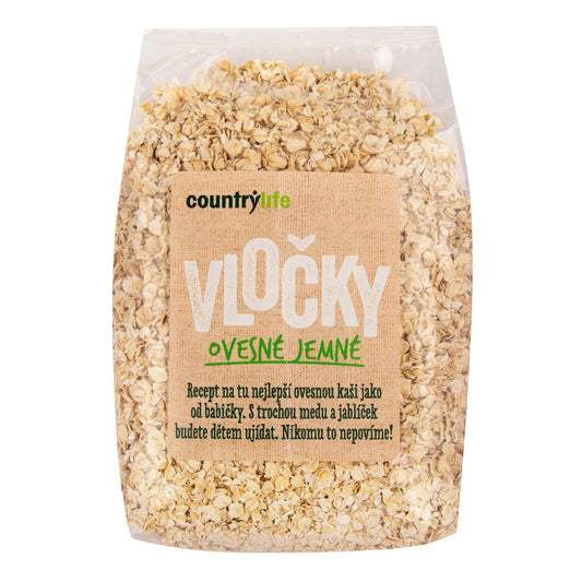 222024 Vločky ovesné jemné 500 g   COUNTRY LIFE-1