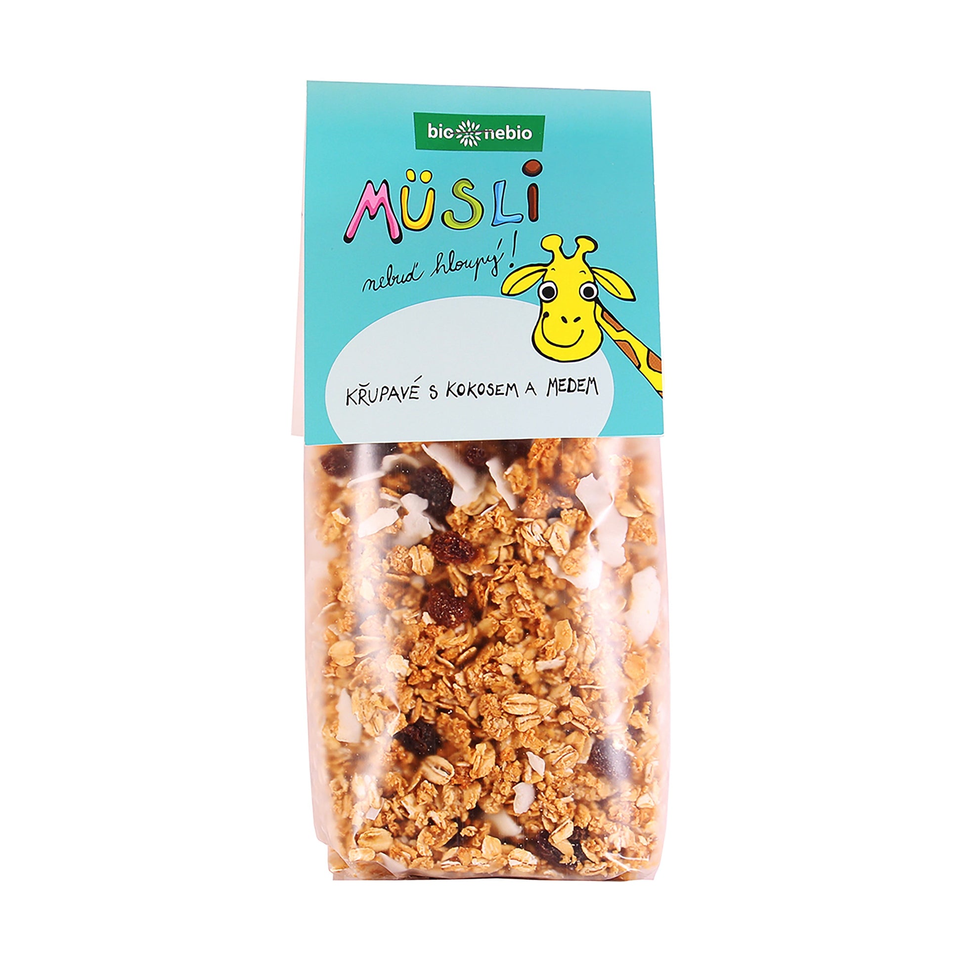 230143 Müsli Nebuď hloupý! Křupavé s kokosem a medem 300 g BIO   BIO NEBIO-1