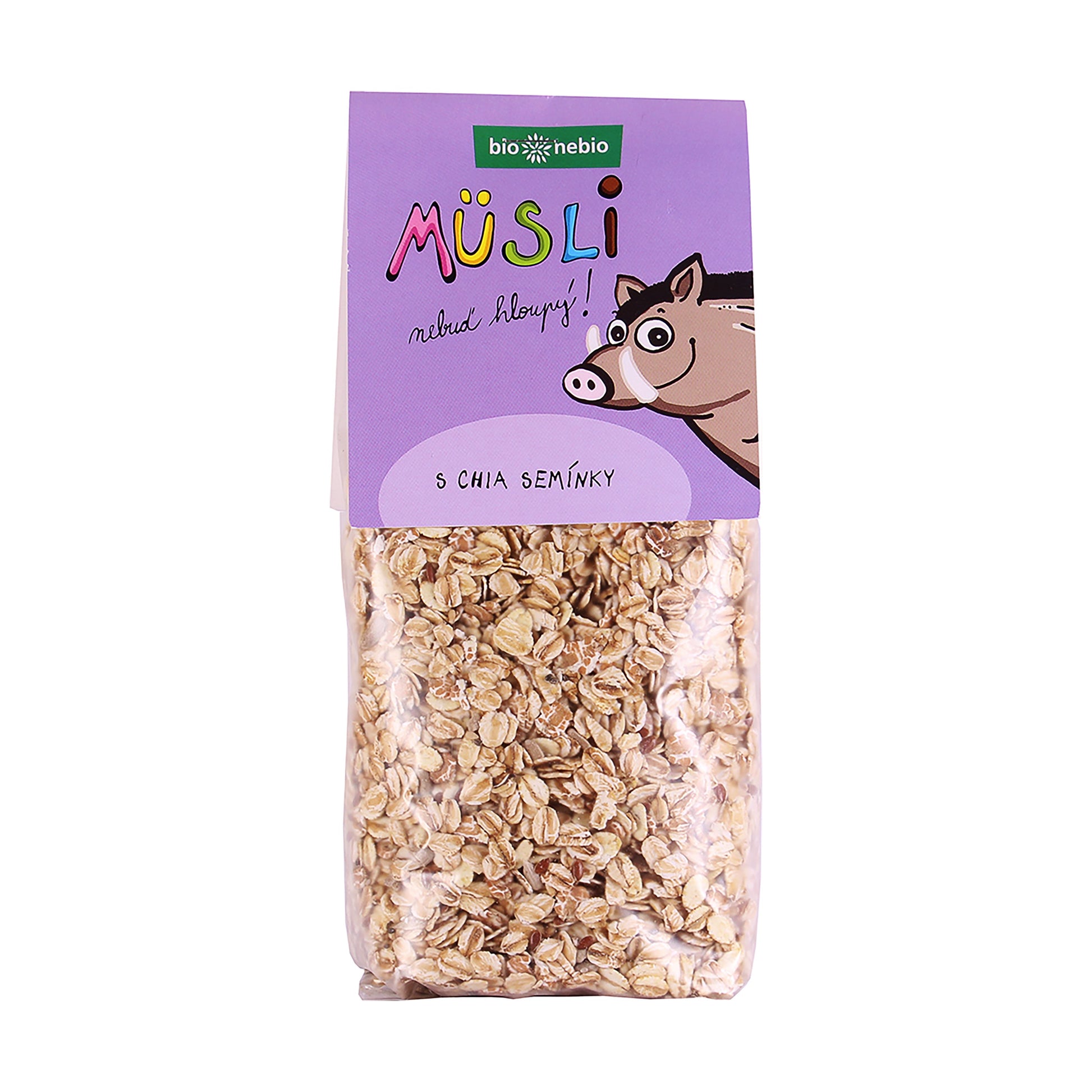 230145 Müsli Nebuď hloupý! S chia semínky 350 g BIO   BIO NEBIO-1