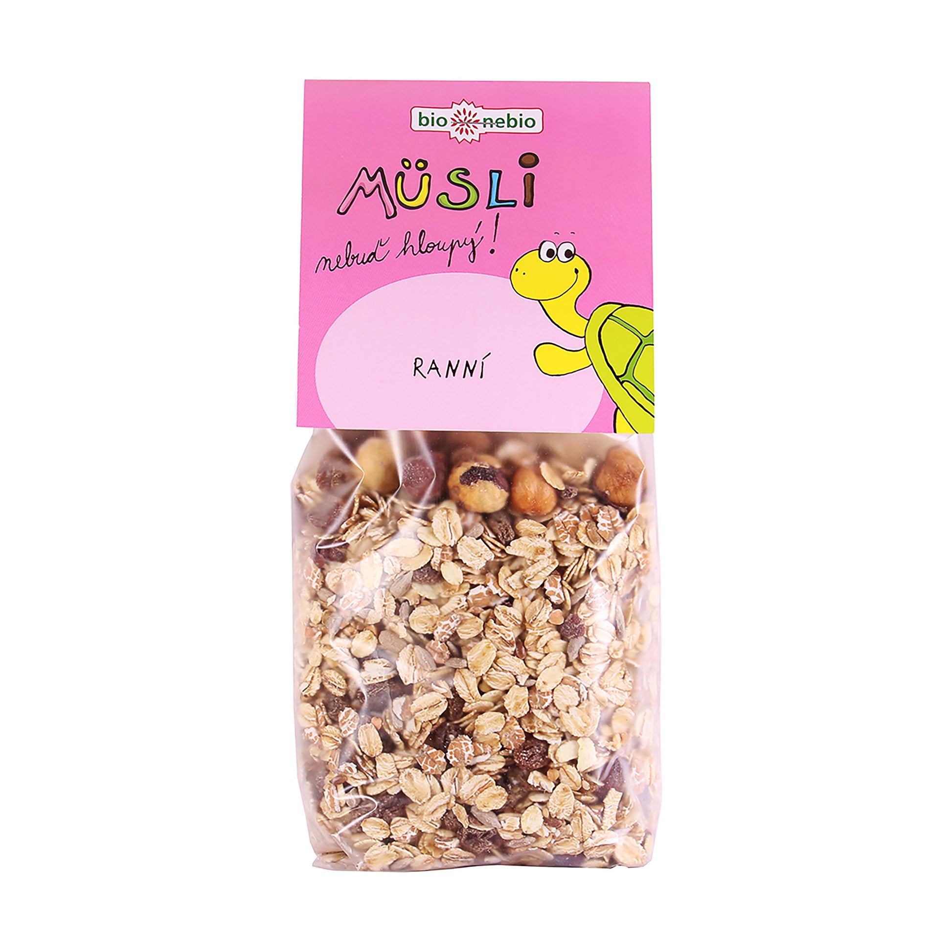 230146 Müsli Nebuď hloupý! Ranní s oříšky 350 g BIO   BIO NEBIO-1