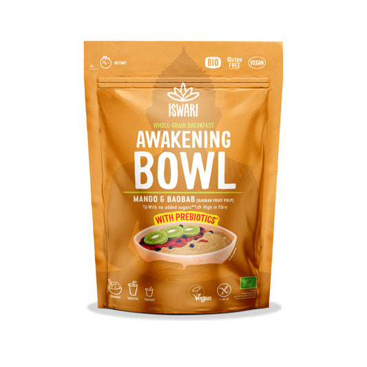 230163 Směs instantní Awakening Bowl mango a baobab 360 g BIO   ISWARI -1
