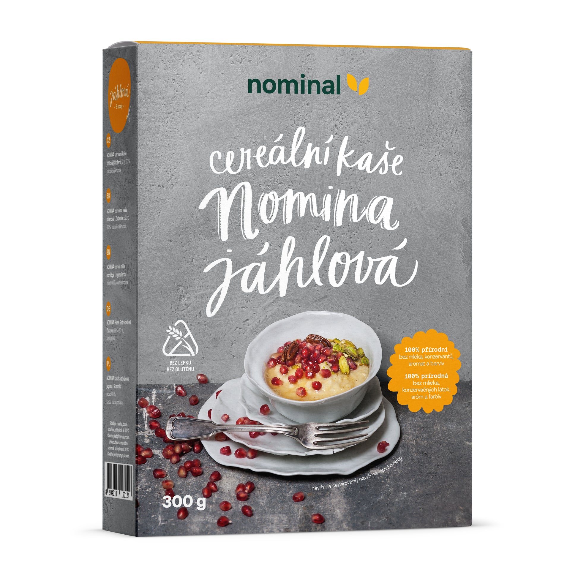 233006 Kaše jáhlová bezlepková Nomina 300 g   NOMINAL-1