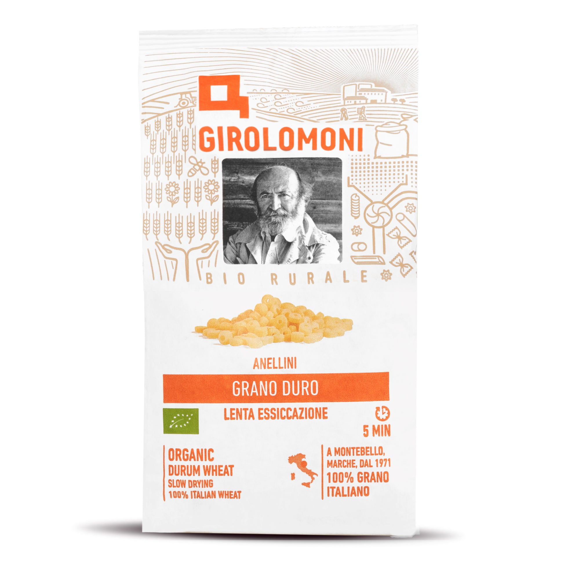260152 Těstoviny anellini polévkové semolinové  500 g BIO   GIROLOMONI-1