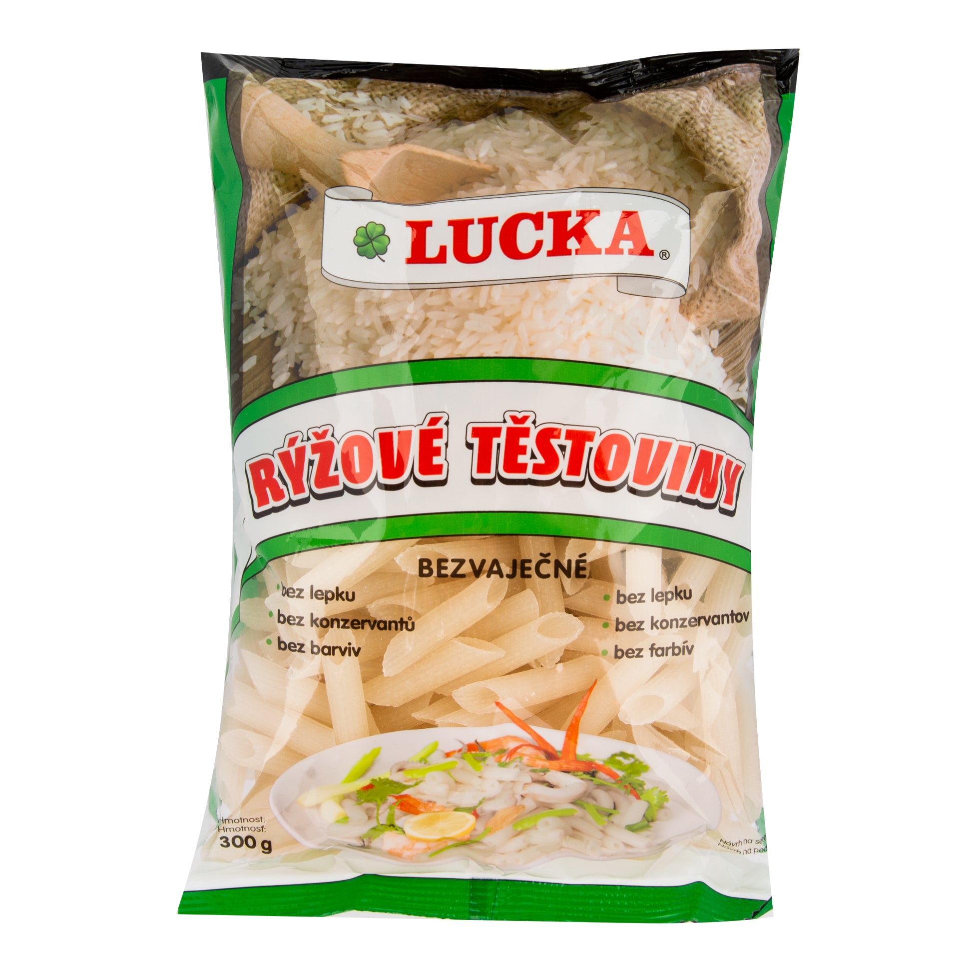 263012 Těstoviny penne rýžové bezlepkové 300 g   LUCKA-1