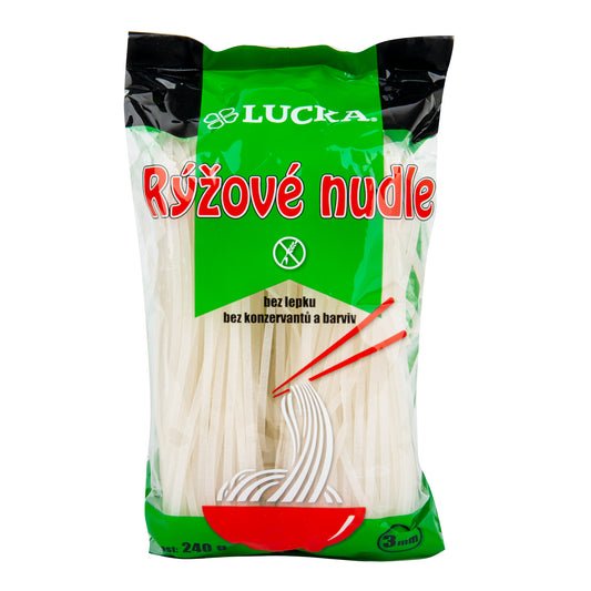 263014 Těstoviny nudle rýžové 3 mm bezlepkové 240 g   LUCKA-2