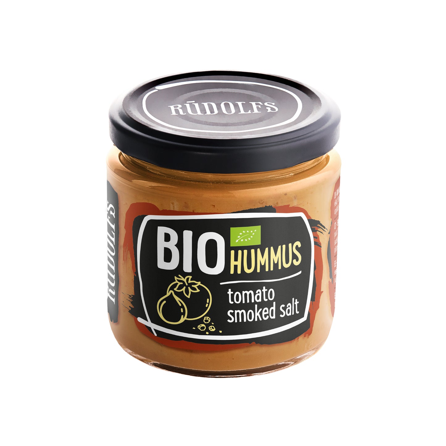 310040 Hummus - pomazánka cizrnová s rajčaty a uzenou solí 180 g BIO RUDOLFS-1
