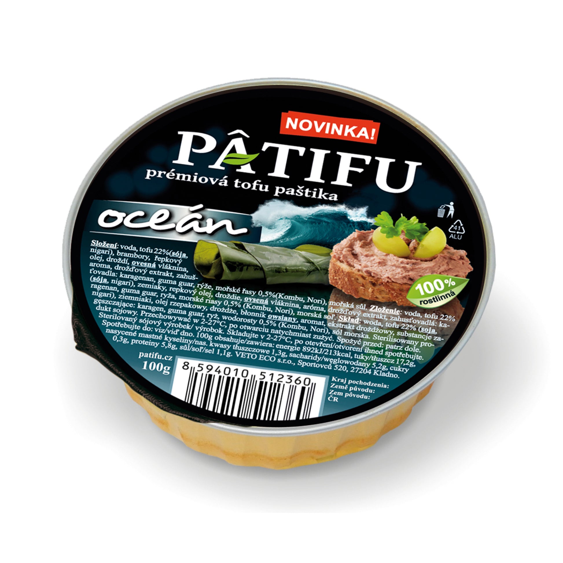 312051 Paštika PATIFU oceán 100 g   VETO ECO-1