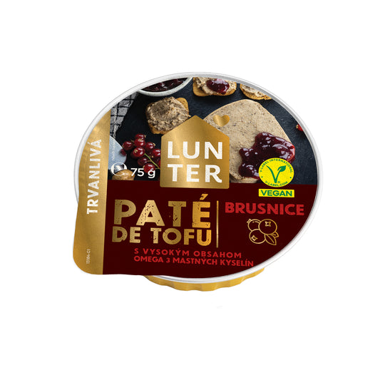 312057 Paté z tofu s brusinkami 75 g   LUNTER-1