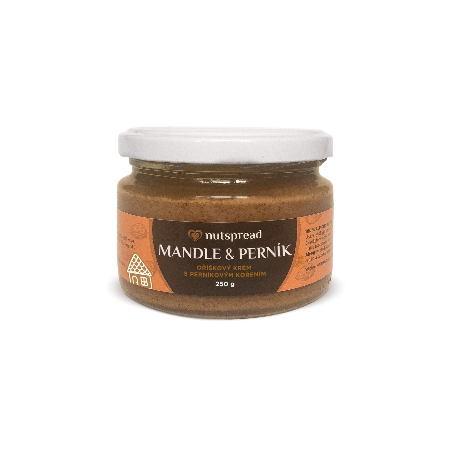 323017 !X! Krém z pražených mandlí s perníkovým kořením 250 g   NUTSPREAD-1