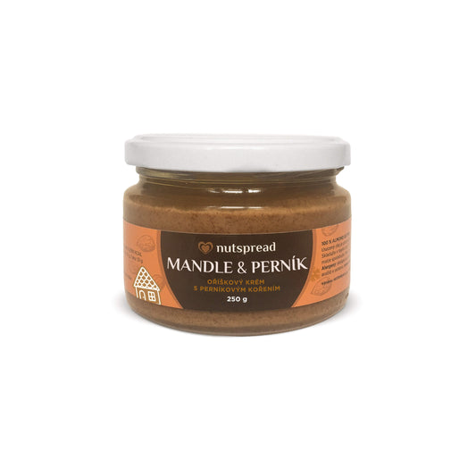 323017 !X! Krém z pražených mandlí s perníkovým kořením 250 g   NUTSPREAD-1