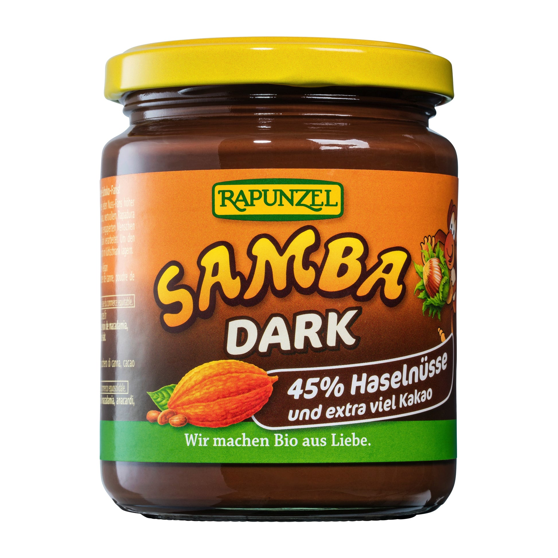 325360 Pomazánka oříšková SAMBA dark 250 g BIO   RAPUNZEL-1