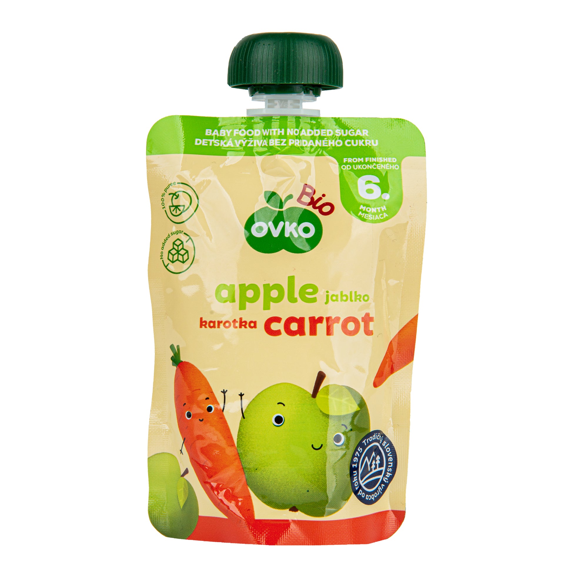 330077 Příkrm jablko, mrkev 90 g BIO   OVKO-1