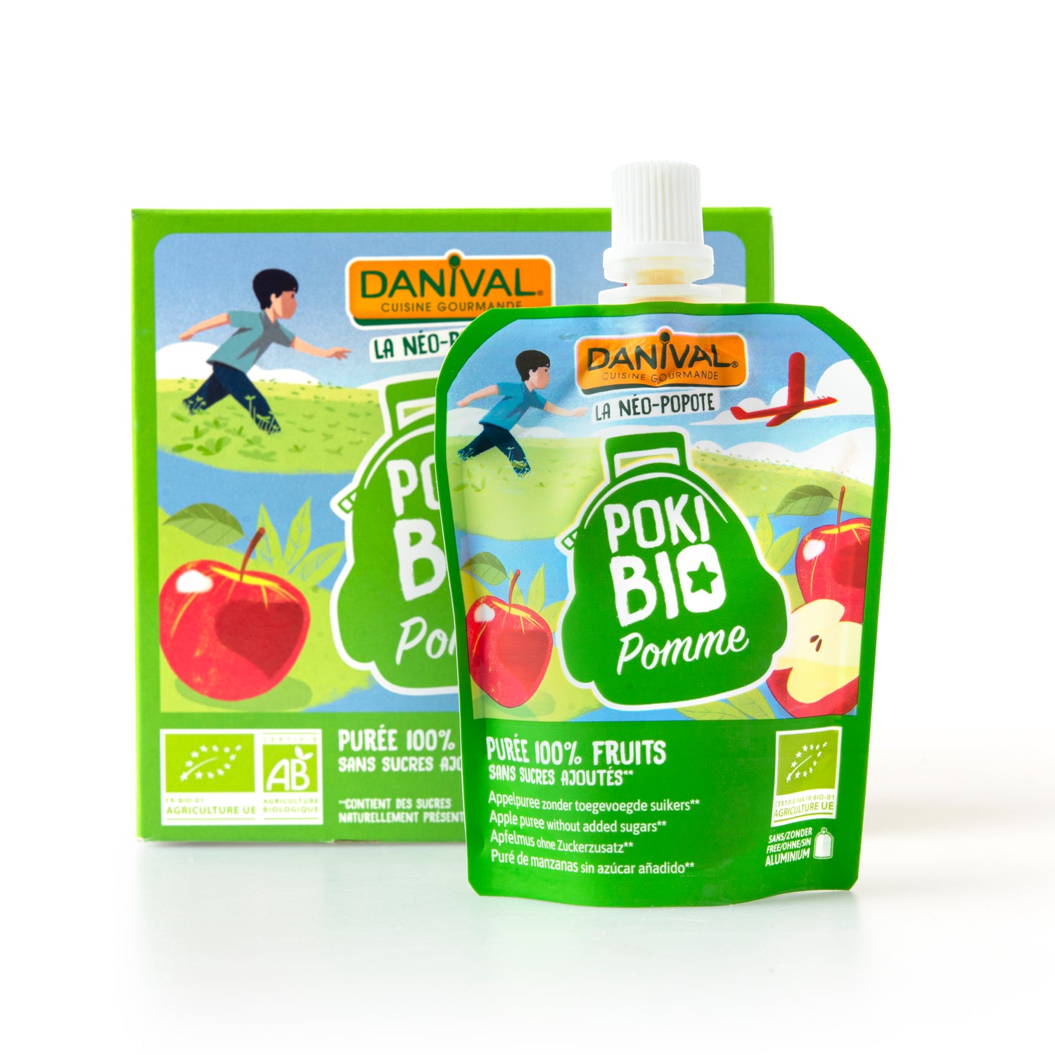 330108 Pyré jablečné POKI 360 g BIO   DANIVAL-1