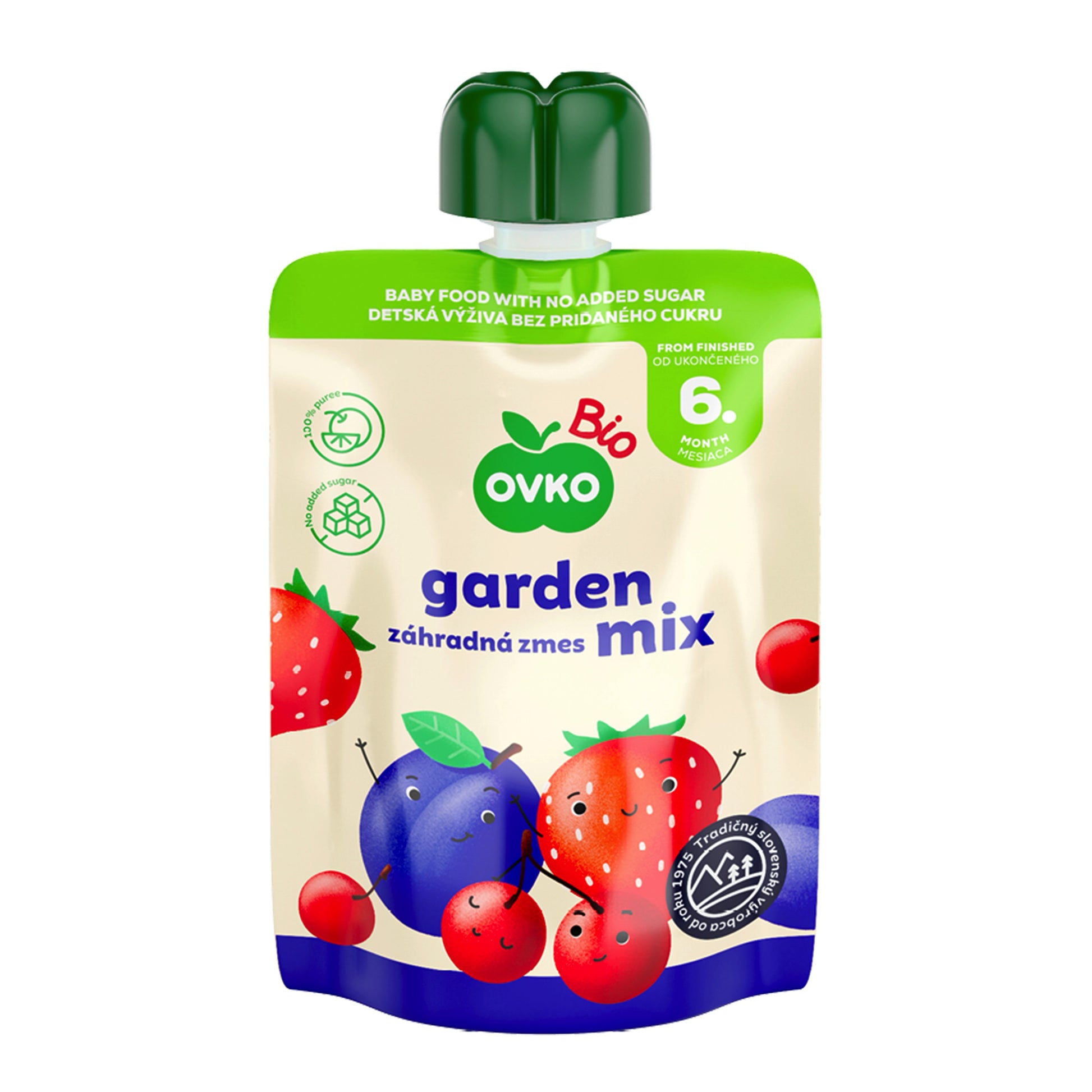 330125 Příkrm ovocný zahradní směs - kapsička 90 g BIO   OVKO-1