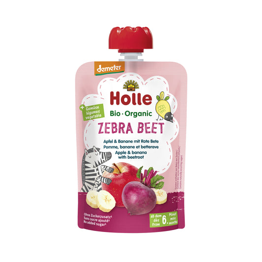 330131 Příkrm jablko, banán, červená řepa - kapsička 100 g BIO   HOLLE