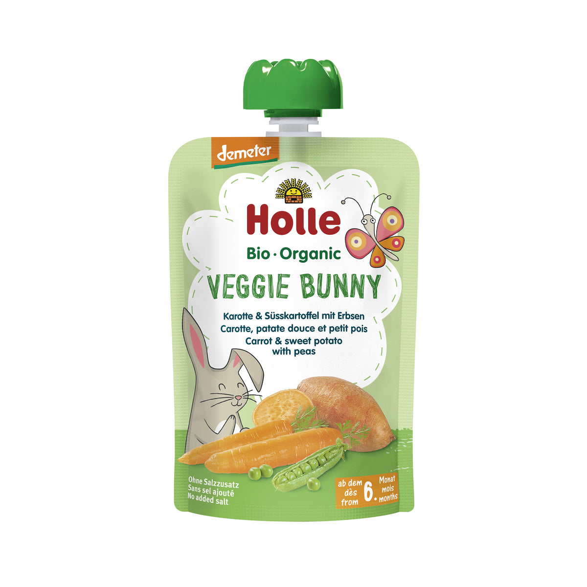 330132 Příkrm mrkev, batáty, hrášek - kapsička 100 g BIO   HOLLE