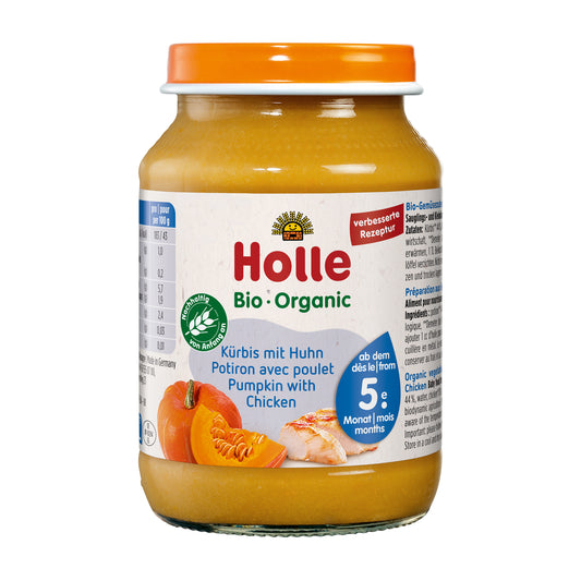 330136 Příkrm dýně s kuřecím masem 190 g BIO   HOLLE