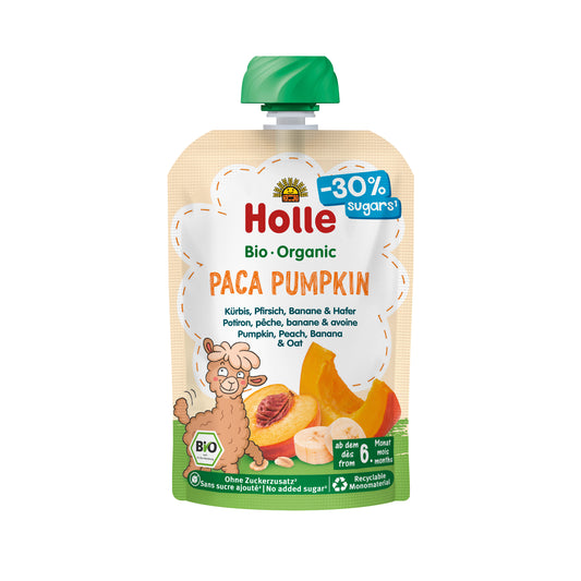 330139 Příkrm dýně, broskev, banán, oves - kapsička 100 g BIO   HOLLE-1