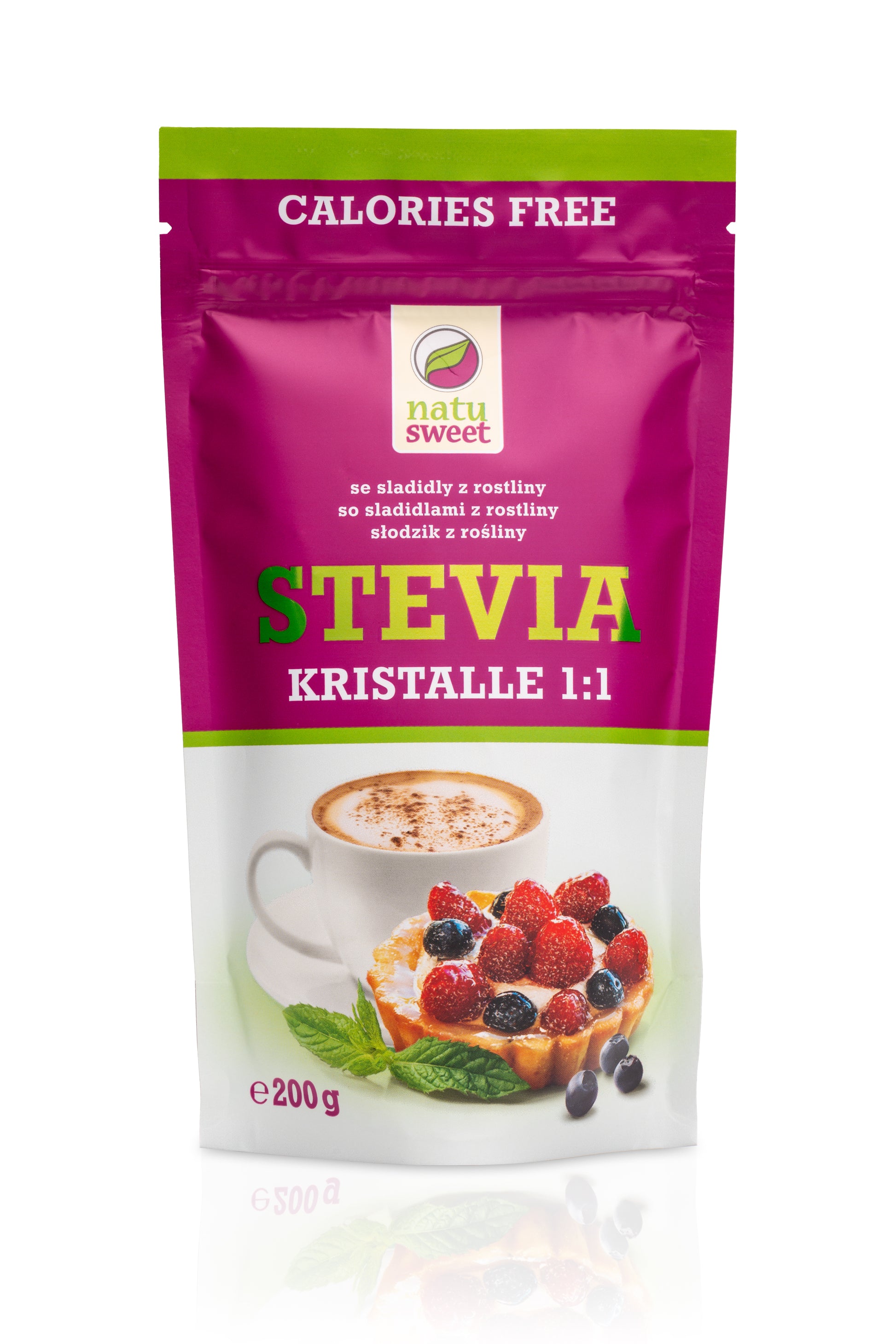 423064 Sladidlo ze stévie kristalle 1:1 200 g   NATUSWEET-2