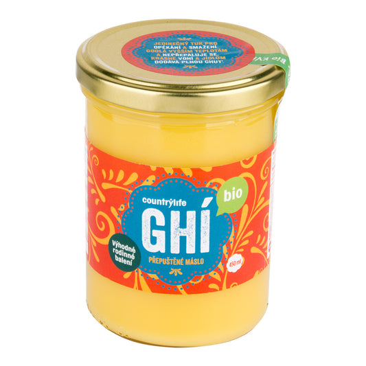 430113 Přepuštěné máslo GHI 450 ml BIO   COUNTRY LIFE-1