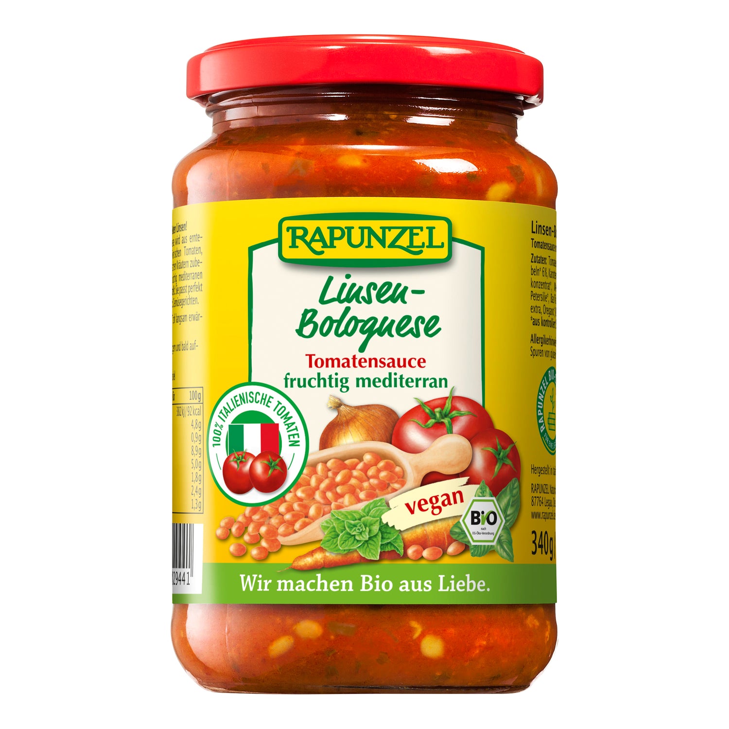 440223 Omáčka boloňská s červenou čočkou 340 g BIO   RAPUNZEL-1