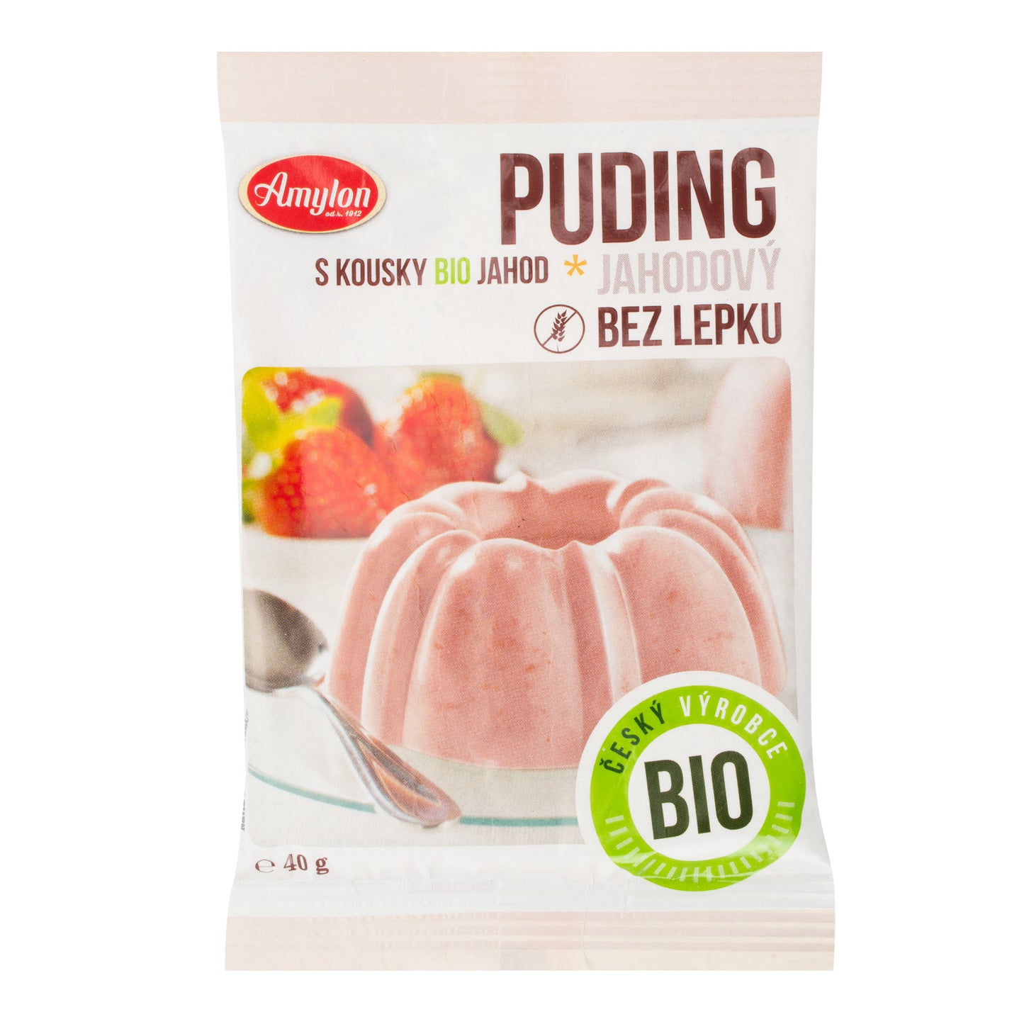 450004 Pudink jahodový bezlepkový 40 g BIO   AMYLON-1