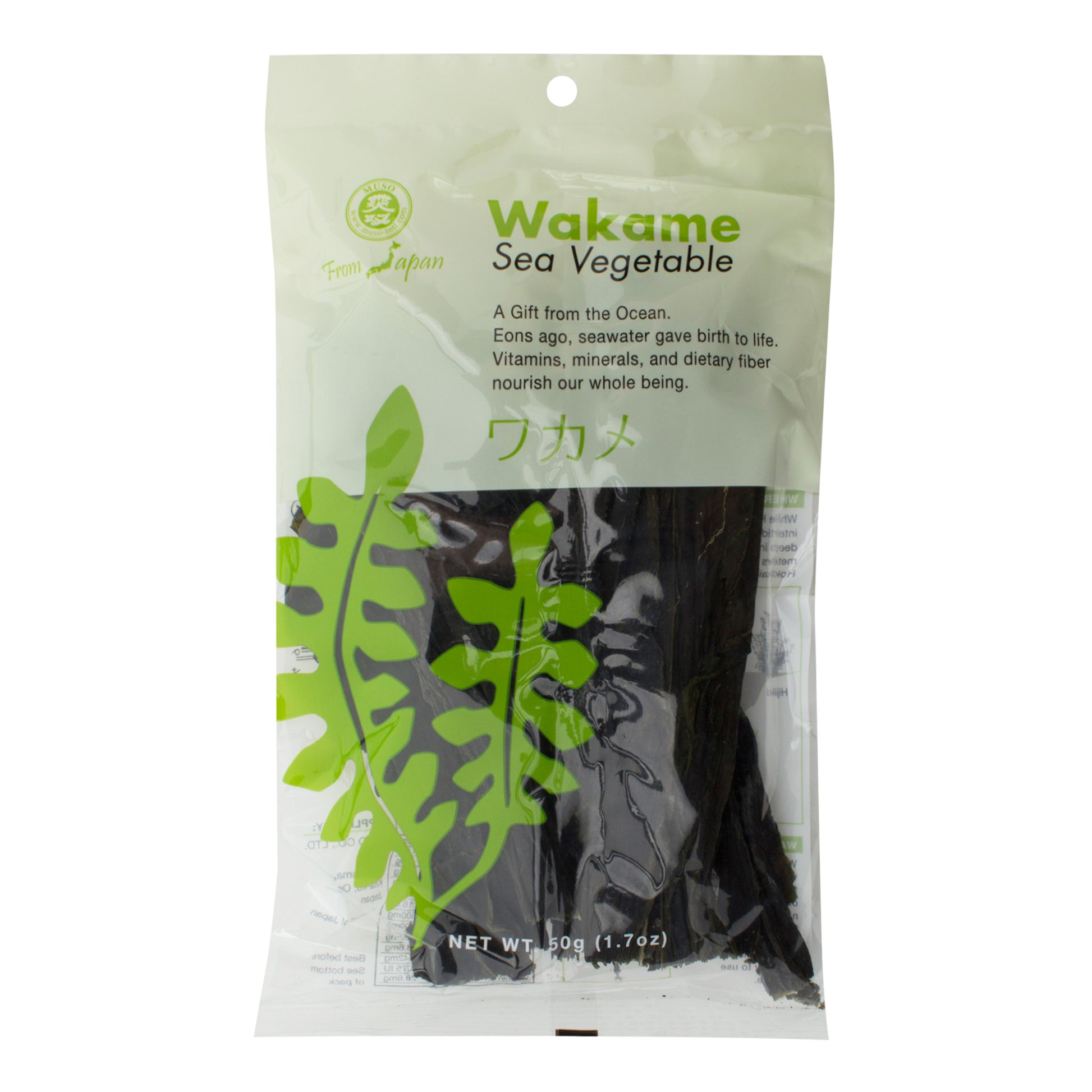 482016 Mořské řasy Wakame 50 g   MUSO-1